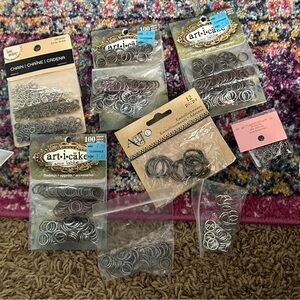 HUGE LOT Jump Rings Head Pins Lobster Claw Clasps Hook Clasps for jewelry making